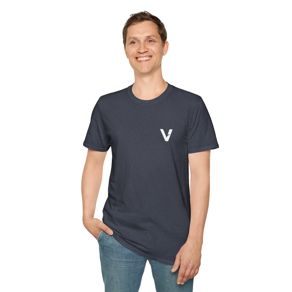 Vejdi™️ Minimalist V-Logo Unisex Crewneck Tee — Heavyweight Premium Cotton