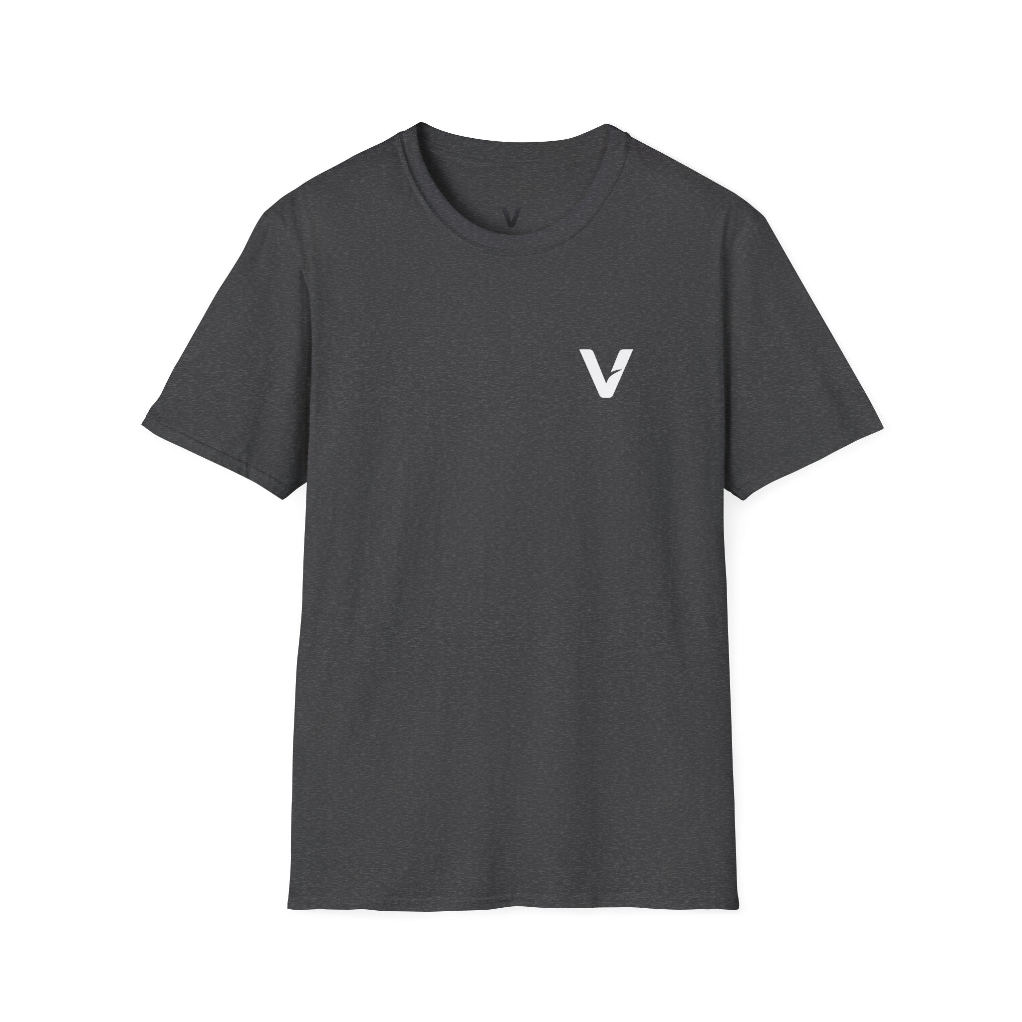 Vejdi™️ Minimalist V-Logo Unisex Crewneck Tee — Heavyweight Premium Cotton