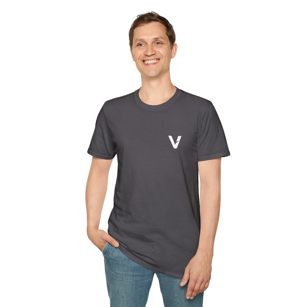 Vejdi™️ Minimalist V-Logo Unisex Crewneck Tee — Heavyweight Premium Cotton