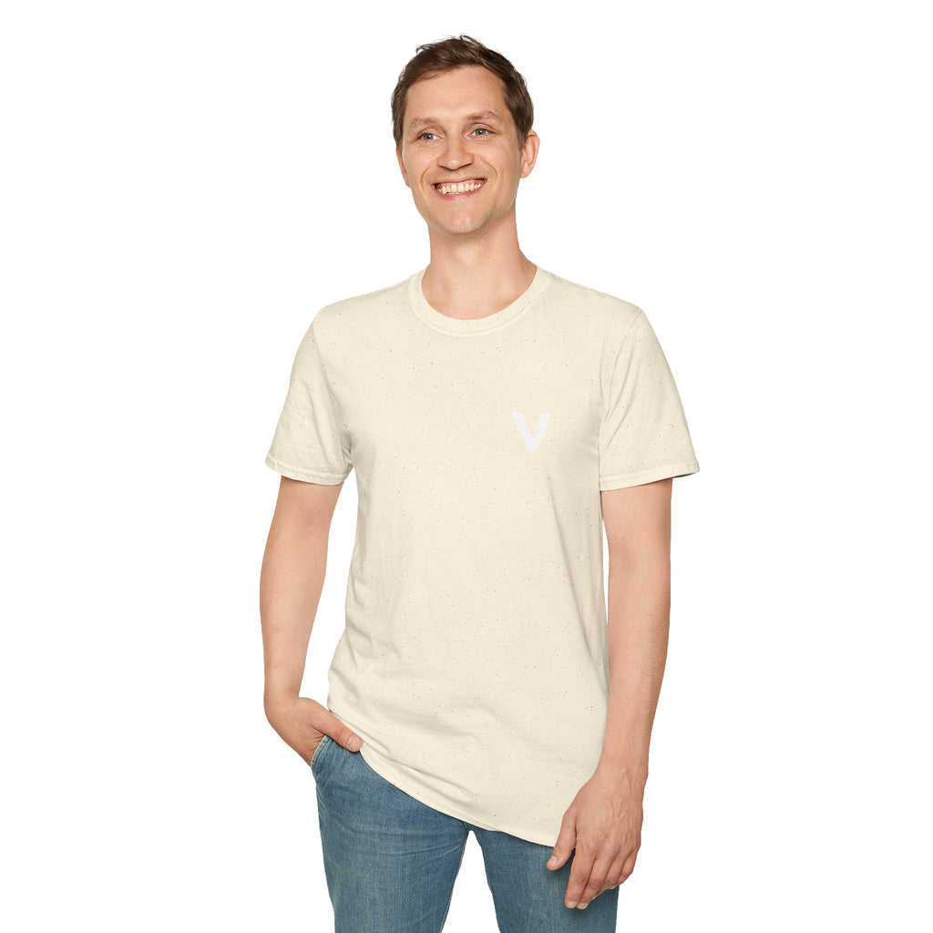 Vejdi™️ Minimalist V-Logo Unisex Crewneck Tee — Heavyweight Premium Cotton