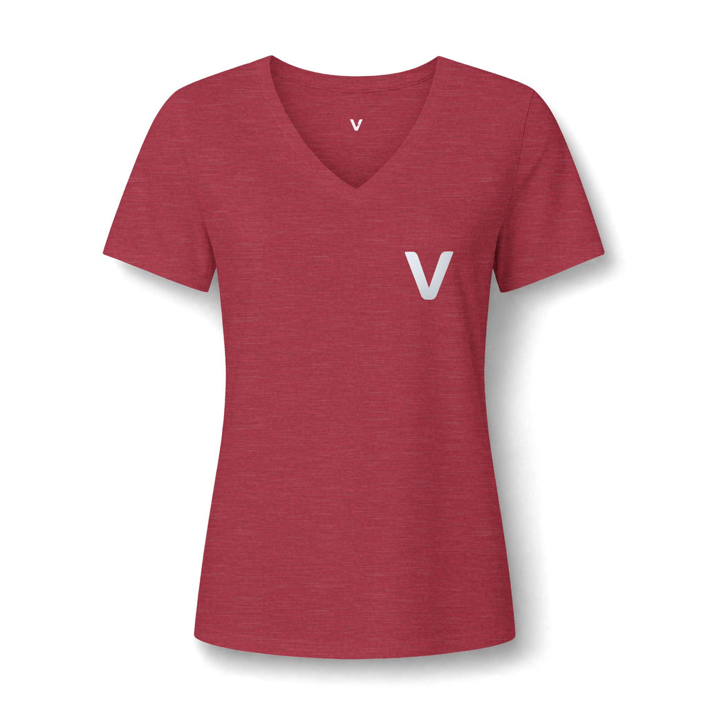 VejdiShop™ Signature Minimalist V-Neck Tee - Heather Mauve