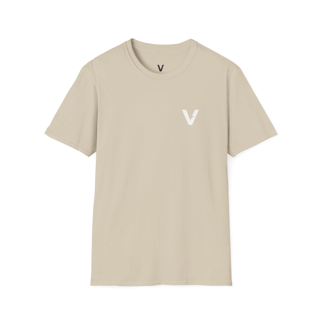 Vejdi™️ Minimalist V-Logo Unisex Crewneck Tee — Heavyweight Premium Cotton