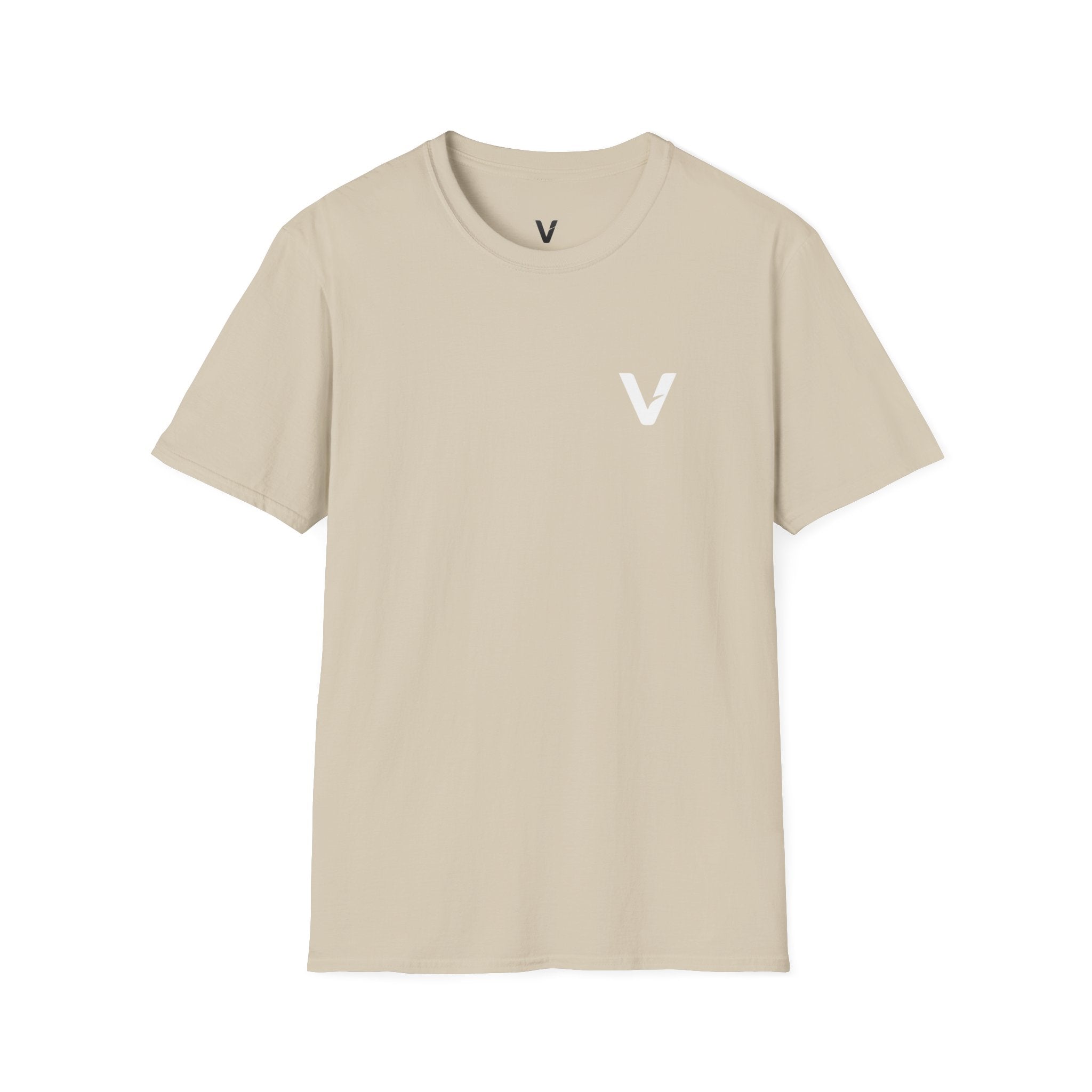 Vejdi™️ Minimalist V-Logo Unisex Crewneck Tee — Heavyweight Premium Cotton