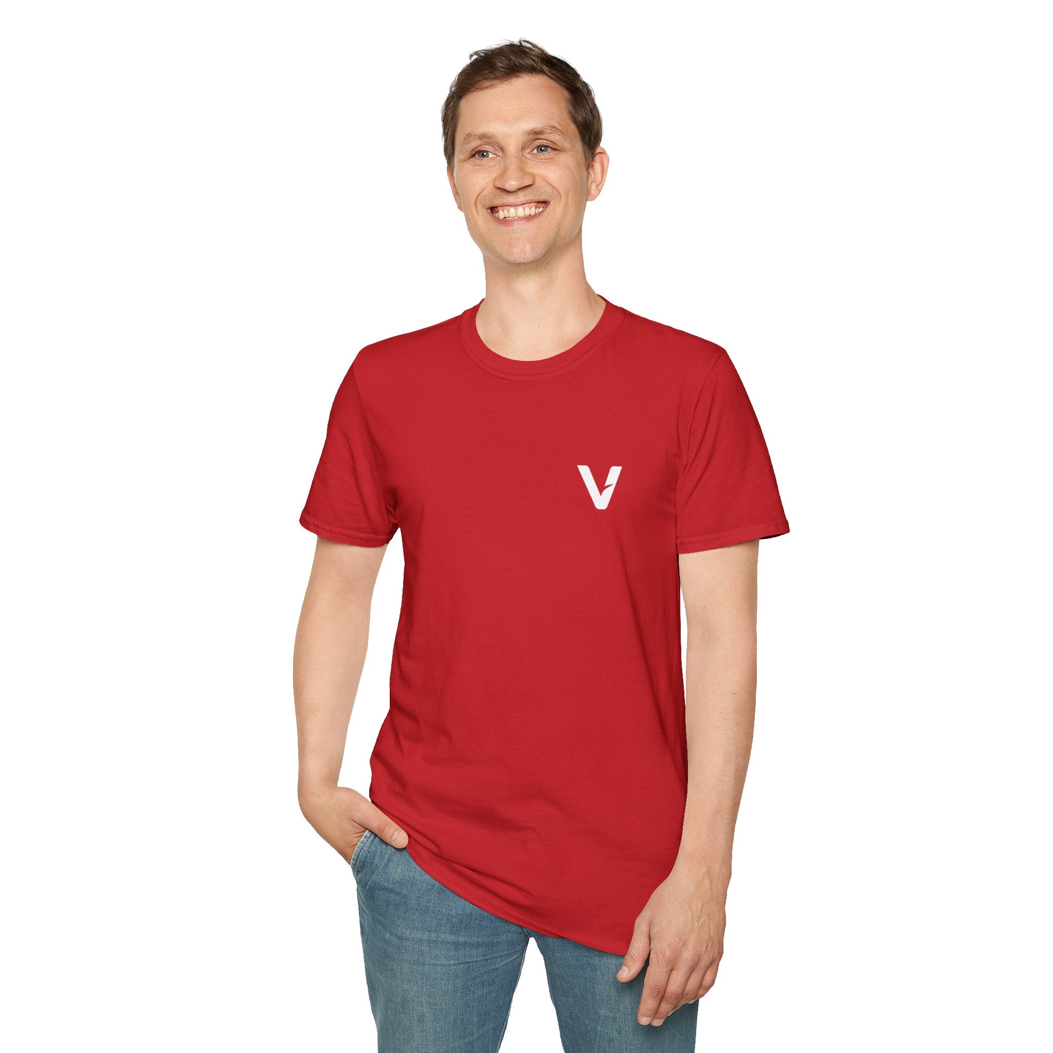 Vejdi™️ Minimalist V-Logo Unisex Crewneck Tee — Heavyweight Premium Cotton