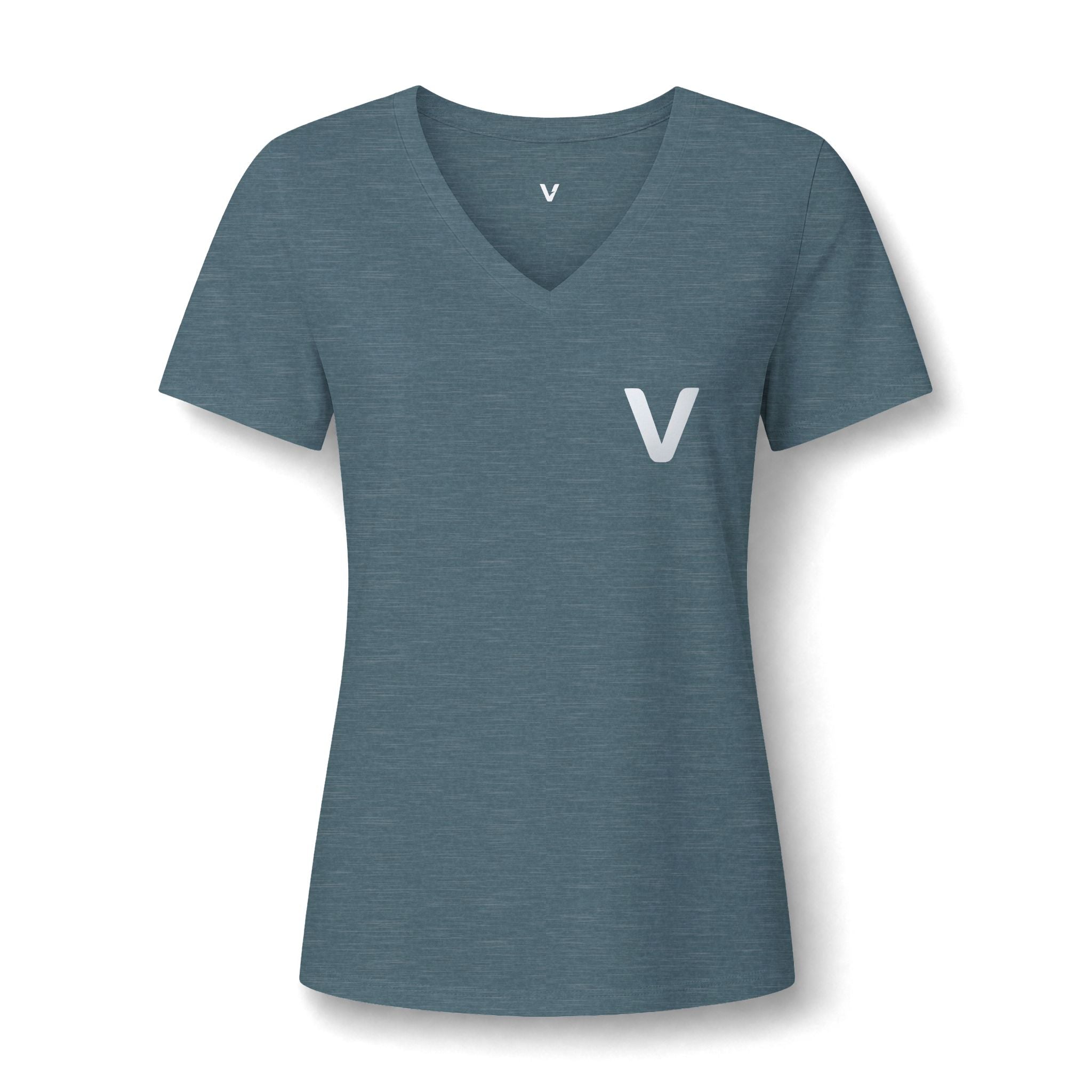 VejdiShop™ Signature Minimalist V-Neck Tee - Heather Mauve