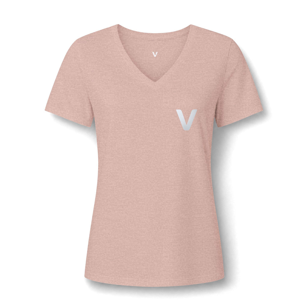 VejdiShop™ Signature Minimalist V-Neck Tee - Heather Mauve