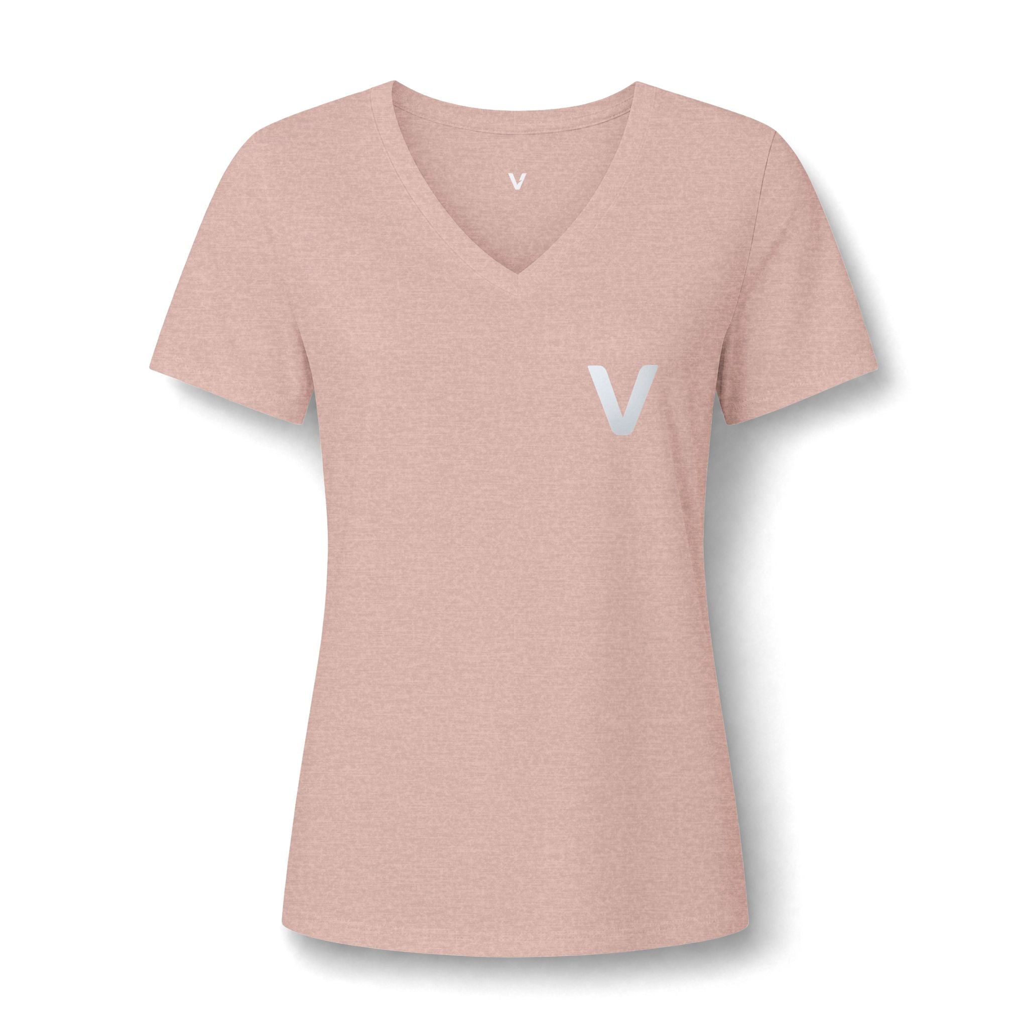 VejdiShop™ Signature Minimalist V-Neck Tee - Heather Mauve