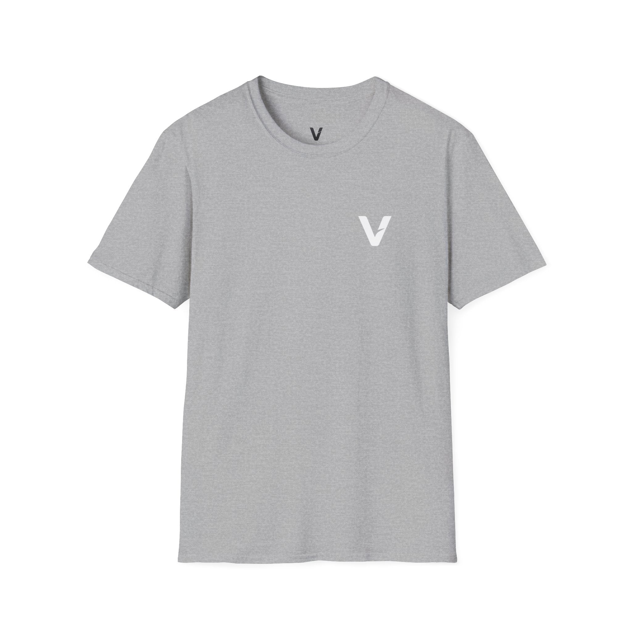Vejdi™️ Minimalist V-Logo Unisex Crewneck Tee — Heavyweight Premium Cotton