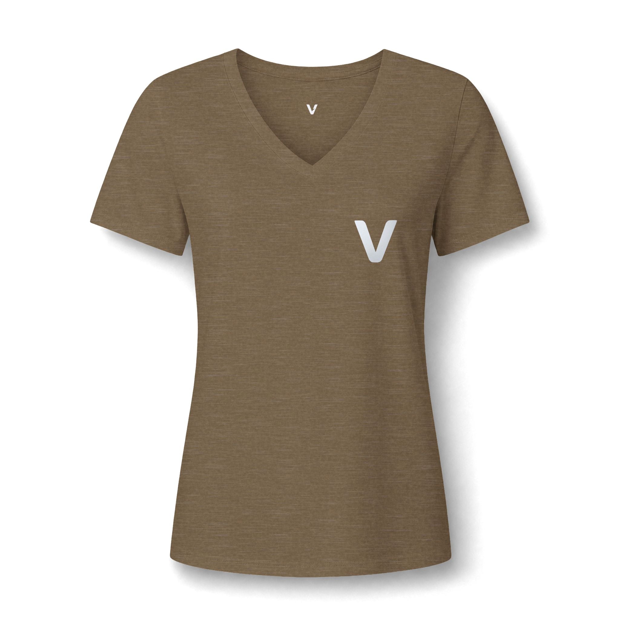 VejdiShop™ Signature Minimalist V-Neck Tee - Heather Mauve