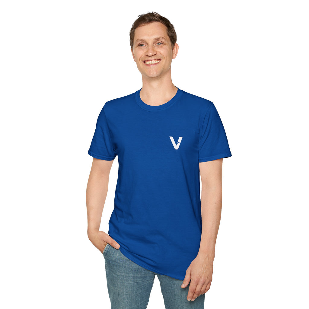 Vejdi™️ Minimalist V-Logo Unisex Crewneck Tee — Heavyweight Premium Cotton
