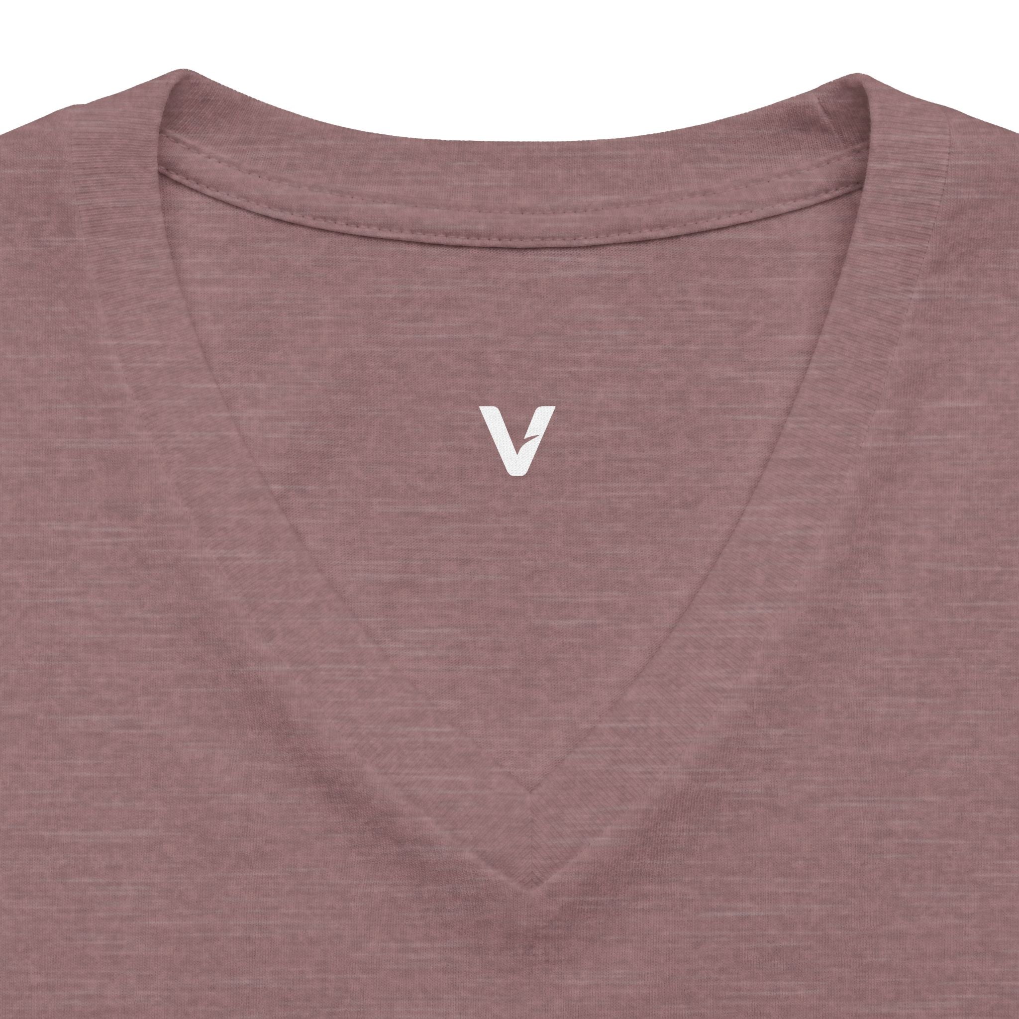 VejdiShop™ Signature Minimalist V-Neck Tee - Heather Mauve