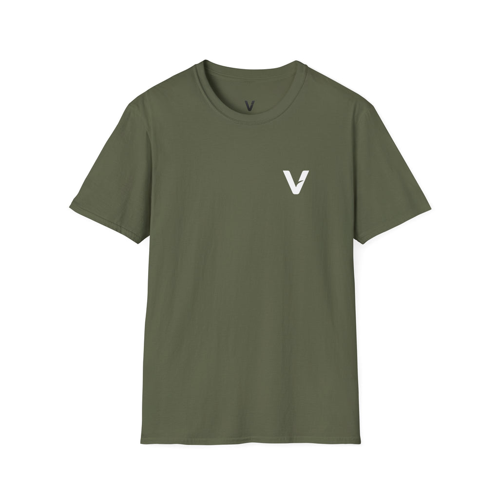 Vejdi™️ Minimalist V-Logo Unisex Crewneck Tee — Heavyweight Premium Cotton