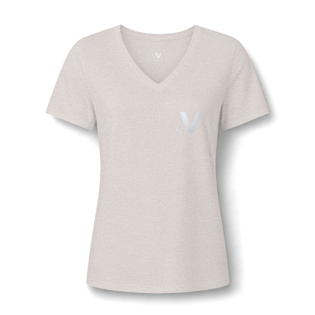 VejdiShop™ Signature Minimalist V-Neck Tee - Heather Mauve