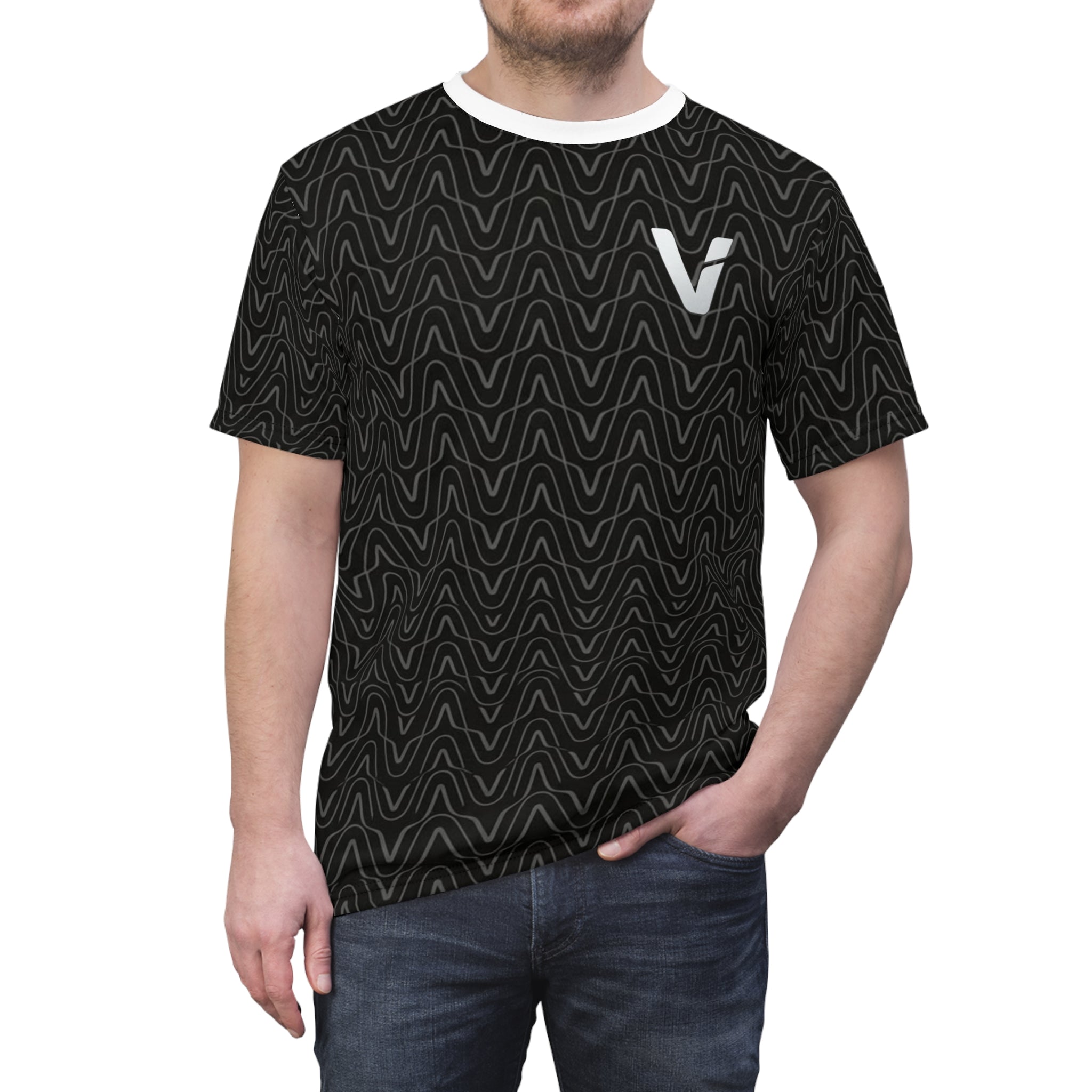 Vejdi™️ Monogram "V" All-Over Print Tee – Heavyweight Luxury Streetwear